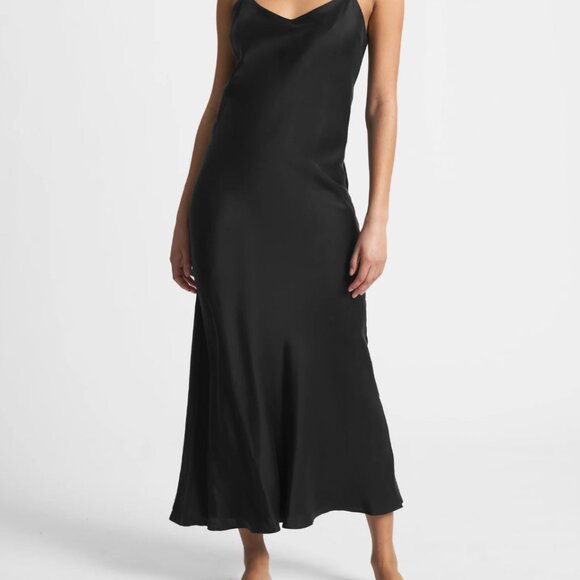 ASCENO Lyon Silk Satin Slip Dress Small - Picture 4 of 16